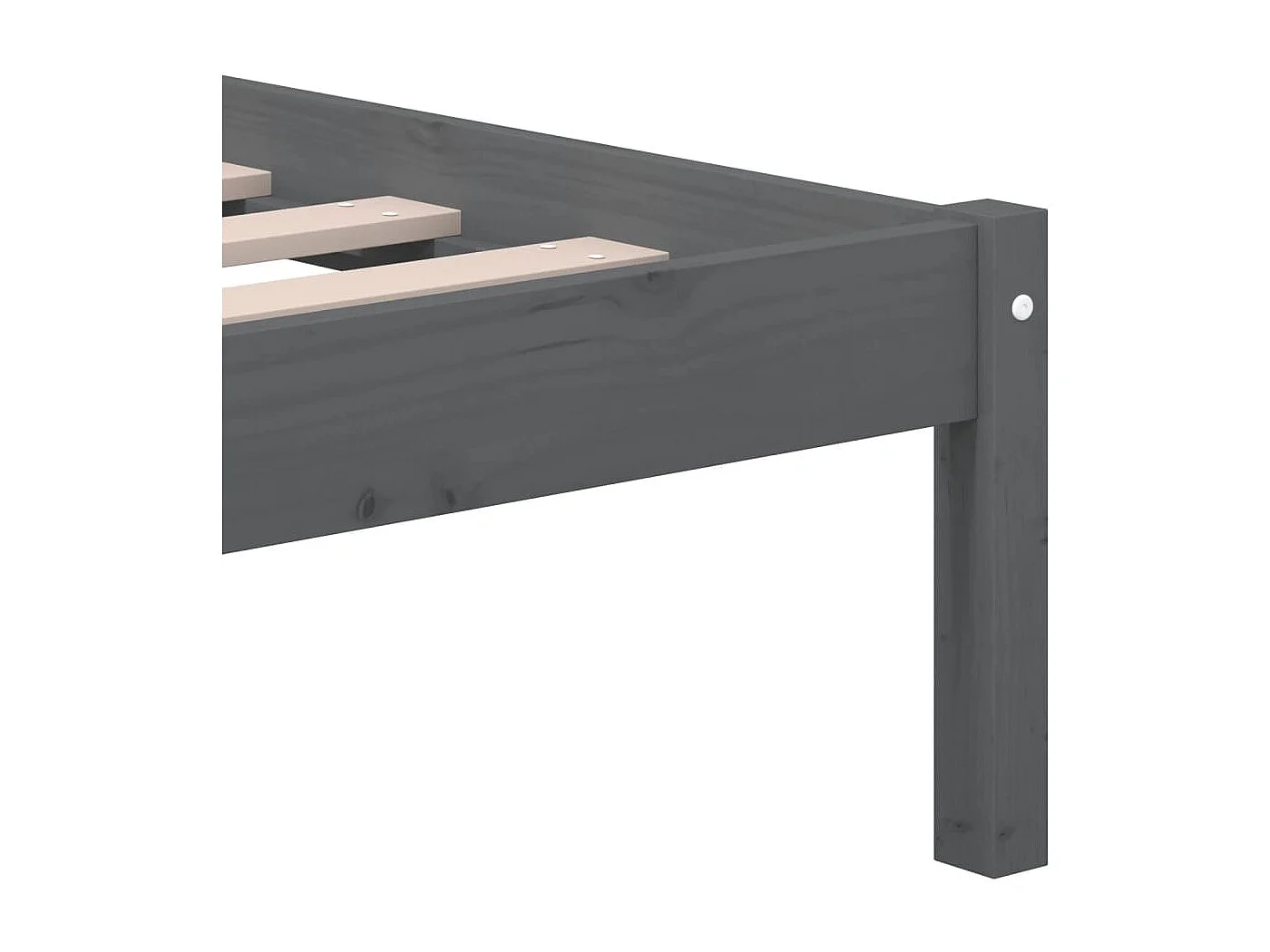 Bedframe zonder matras Grijs Massief grenenhout 200x200 cm