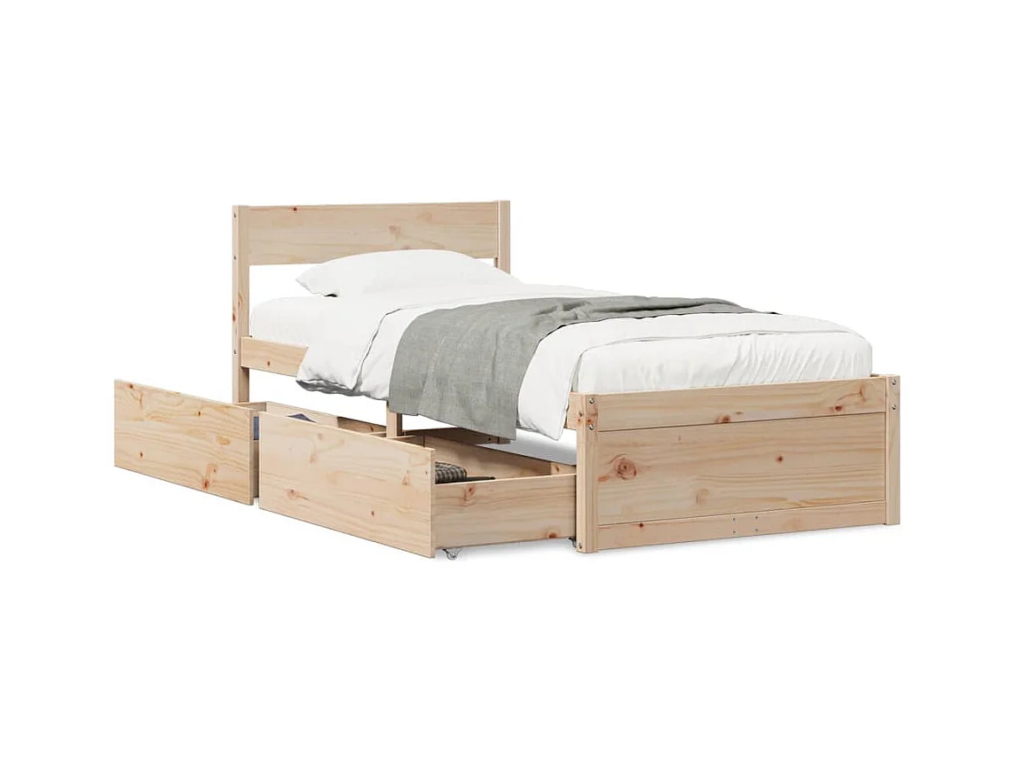 Bedframe zonder matras 90x190 cm massief grenenhout