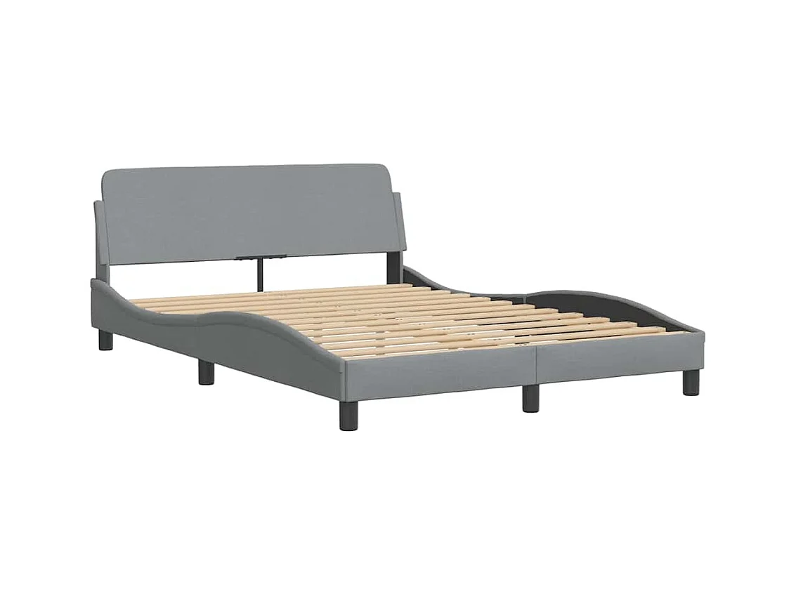 Bedframe zonder matras lichtgrijs 120x200 cm stof