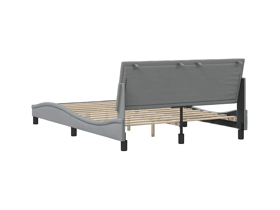 Bedframe zonder matras lichtgrijs 120x200 cm stof