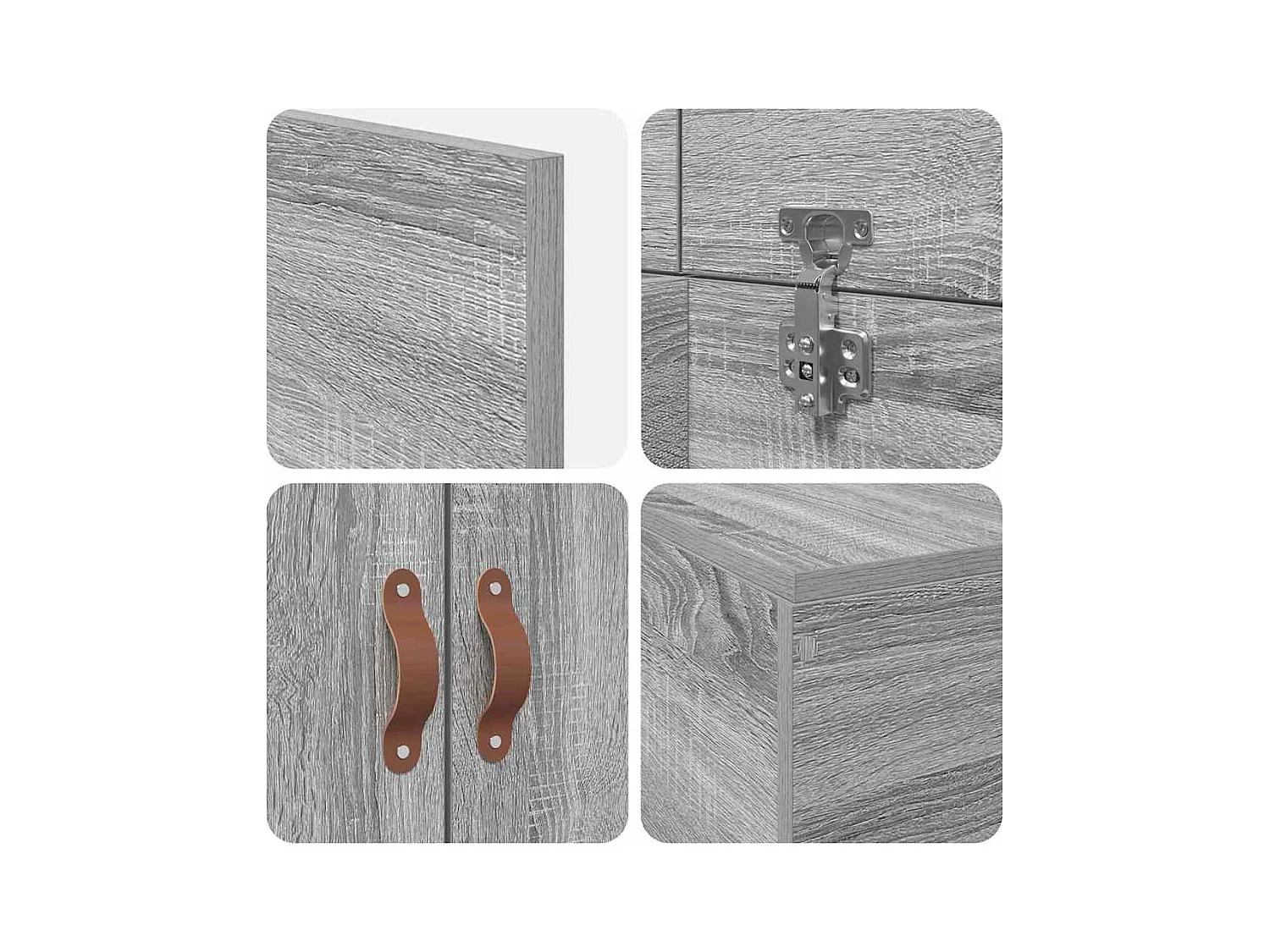 Cadre de lit Sonoma gris 100 x 200 cm Bois d'ingénierie