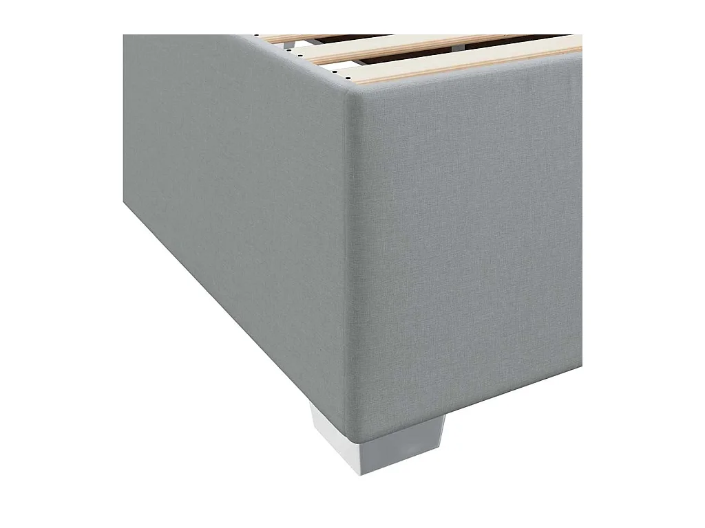 Lichtgrijs bedframe 90 x 200 cm stof