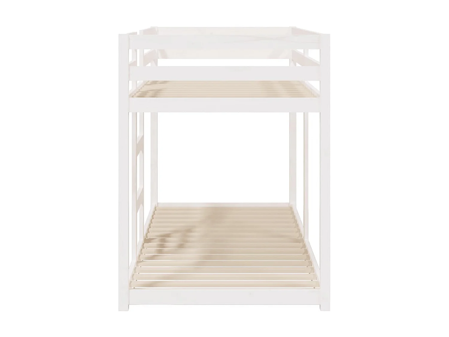 Litera sin colchón blanca 90x200 cm madera maciza de pino