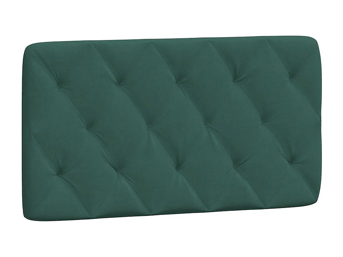 Struttura letto con LED senza materasso verde scuro 100x200cm velluto