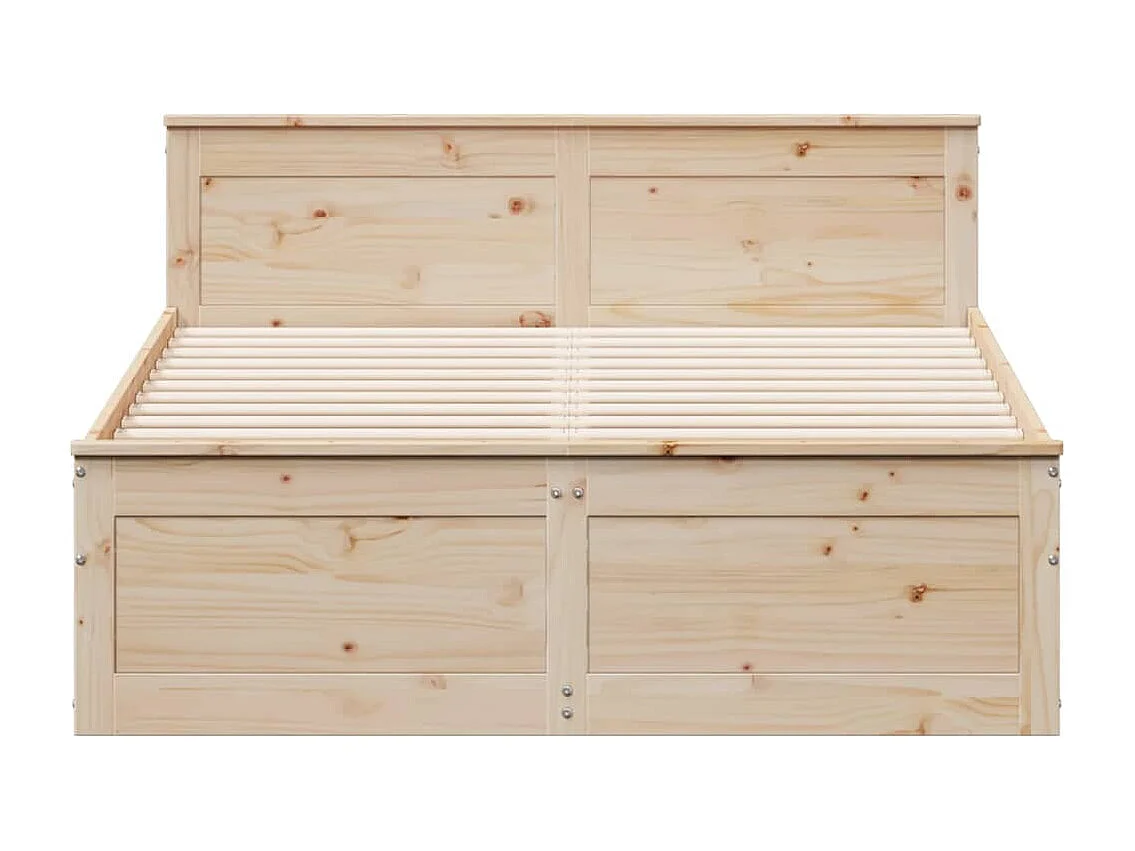 Struttura letto senza materasso con testiera bianca 150x200 cm pino