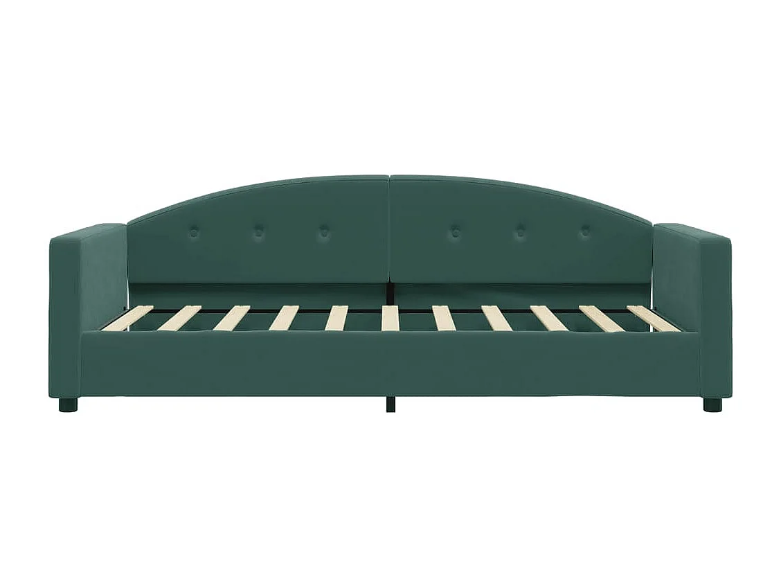 Lit de repos sans matelas vert foncé 80x200 cm velours