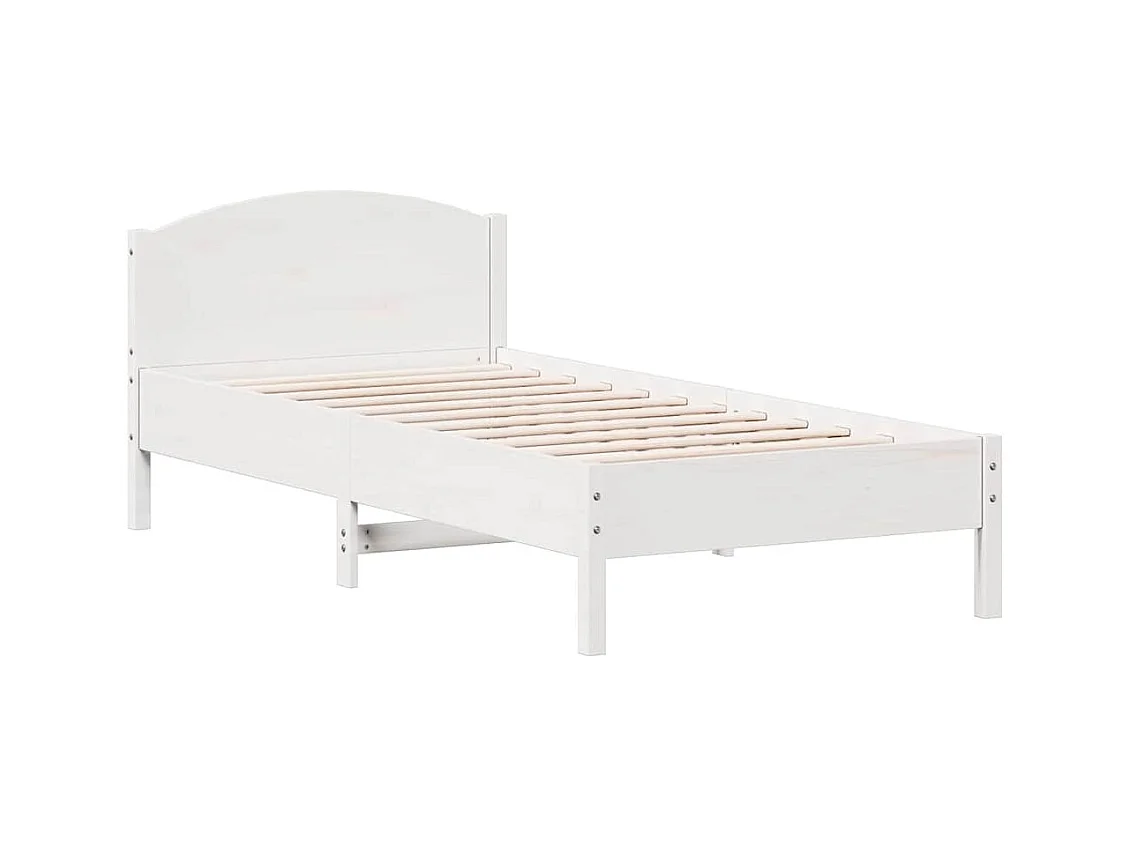 Bedframe zonder matras wit 100x200 cm massief grenenhout