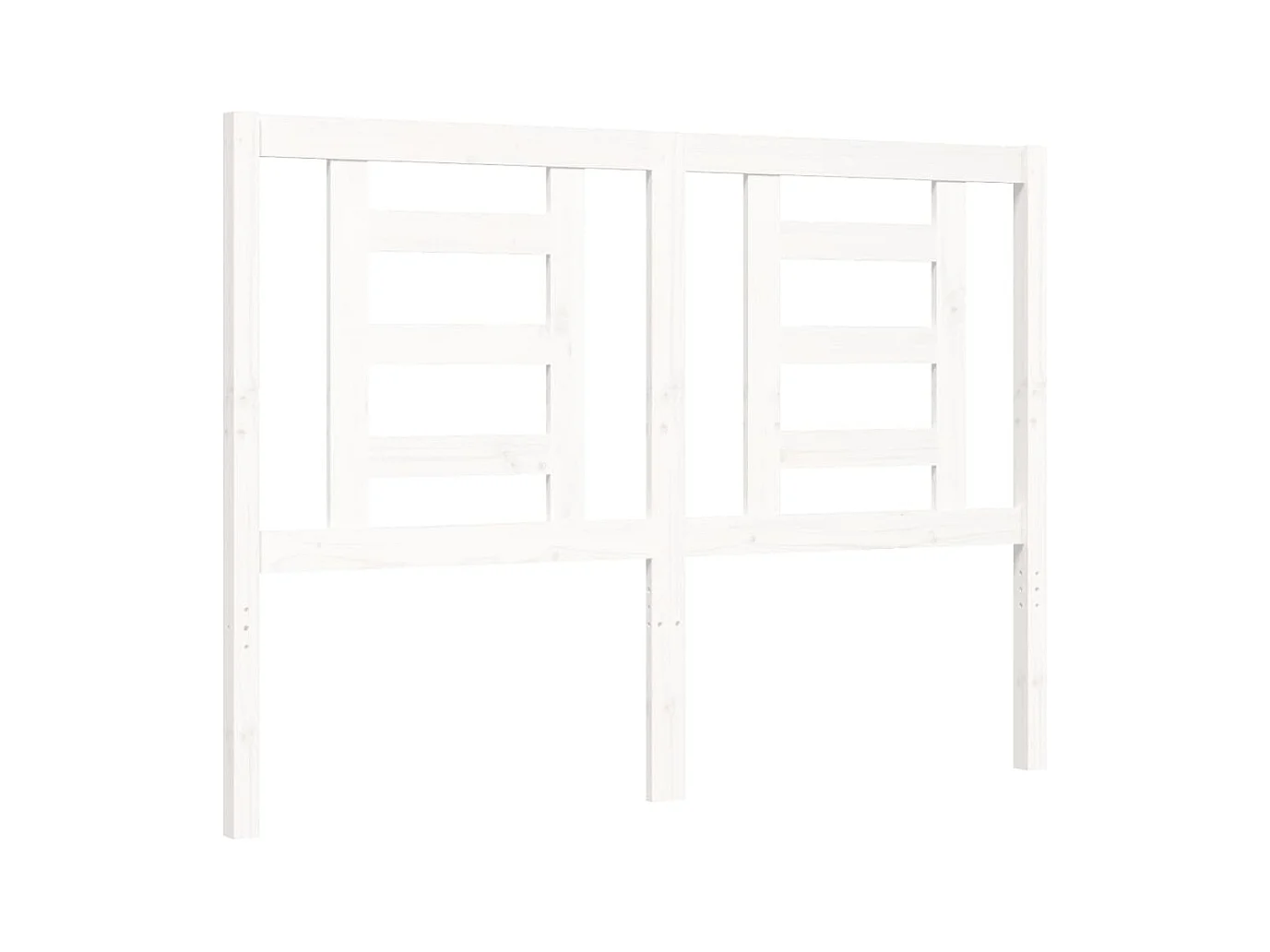 Struttura letto in legno massello bianco senza materasso