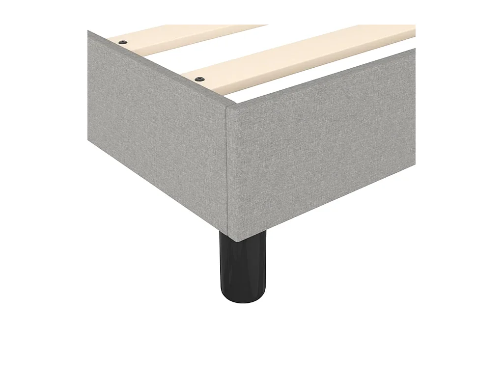 Sommier à lattes de lit avec matelas Gris clair 100x200cm Tissu