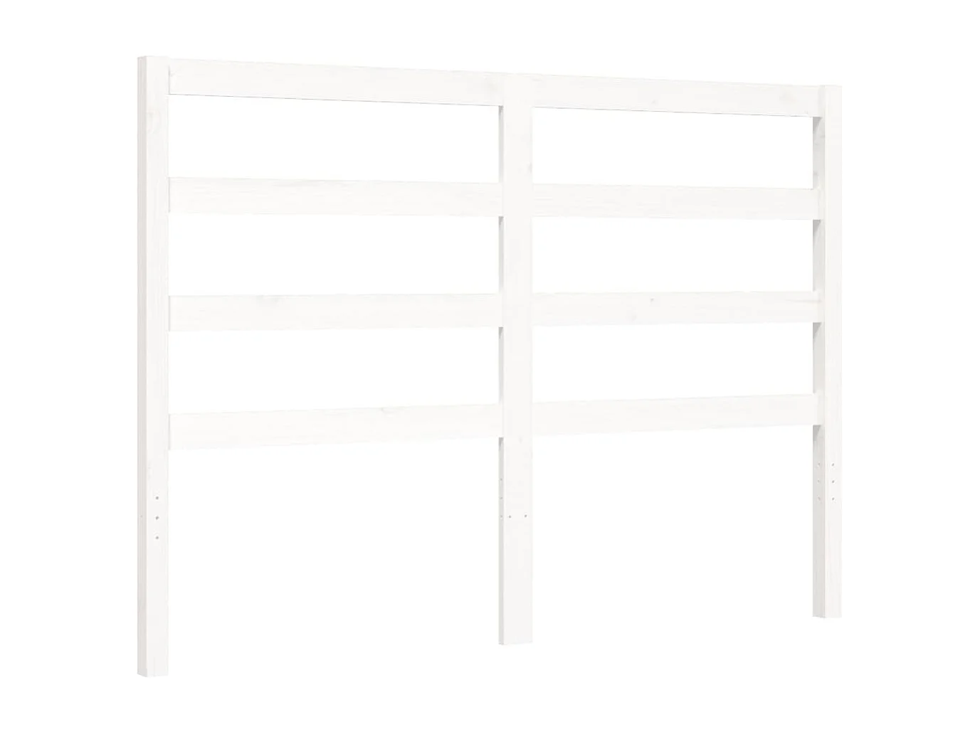 Struttura letto senza materasso bianco 160x200 cm in legno massello di pino