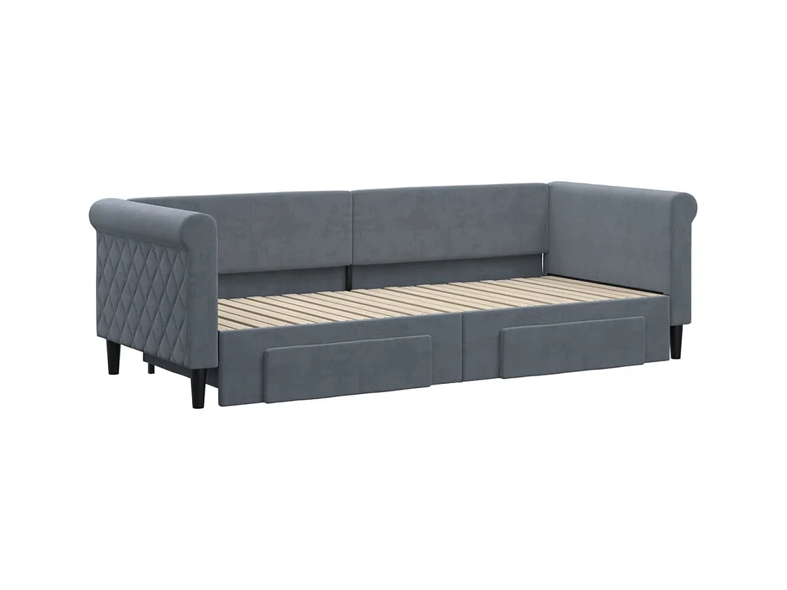 Dagbed met onderschuifbed en lades zonder matras 80x200 cm