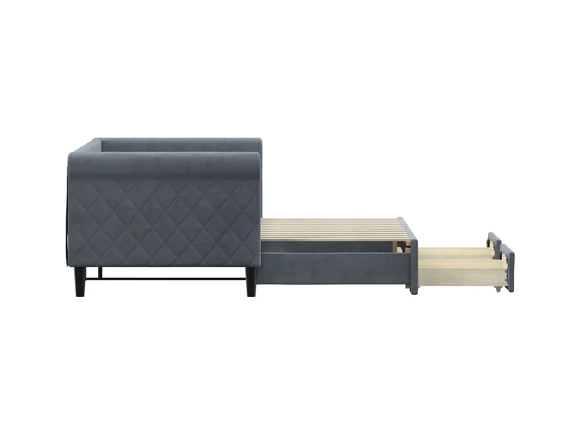 Dagbed met onderschuifbed en lades zonder matras 80x200 cm