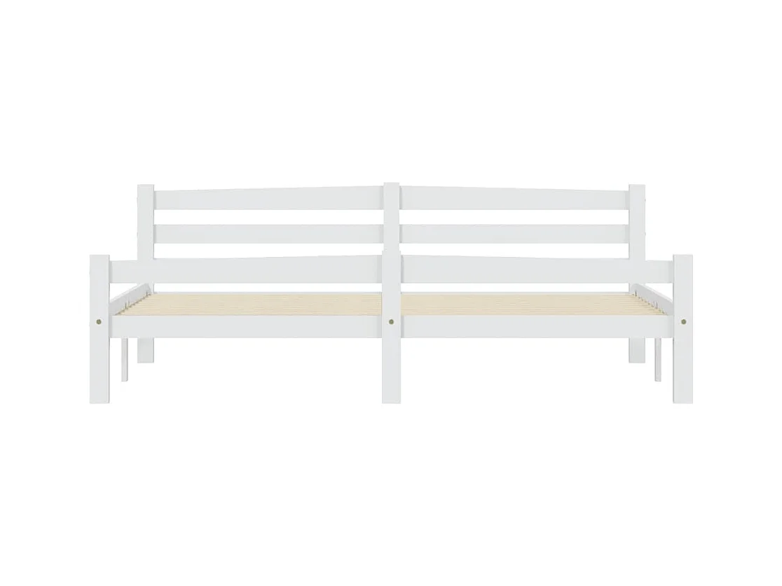 Bedframe zonder matras wit massief grenenhout 180x200 cm