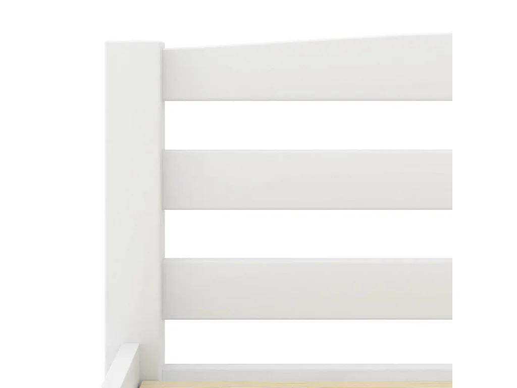 Cadre de lit sans matelas blanc bois massif de pin 180x200 cm