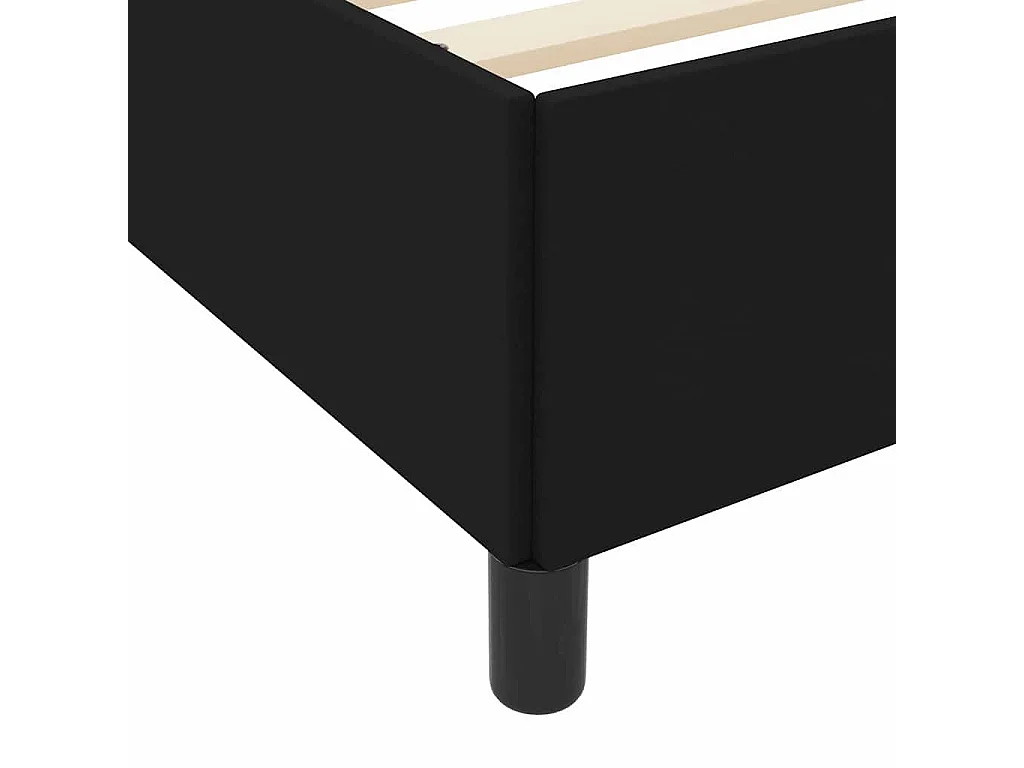 Letto a molle nero e nero 90 x 200 cm