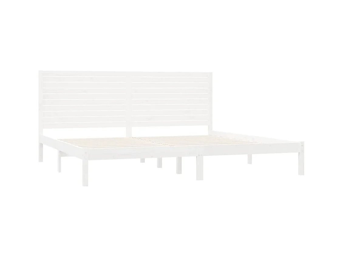 Bedframe zonder matras wit 180x200 cm massief hout