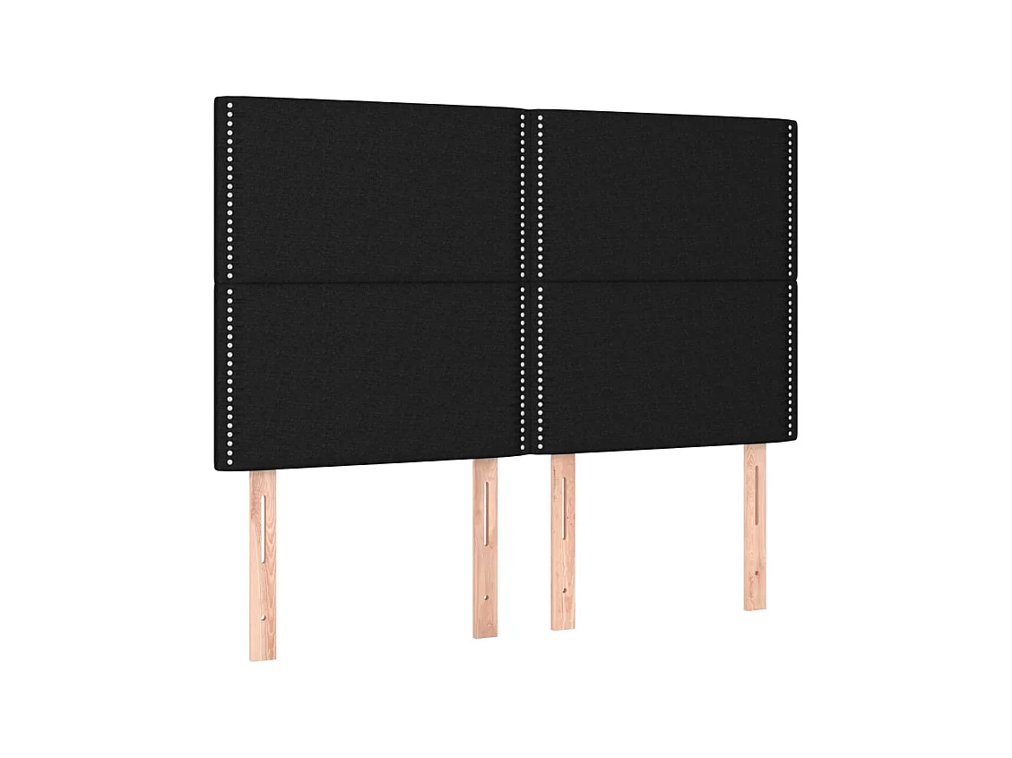 Struttura letto senza materasso tessuto nero 140x200 cm