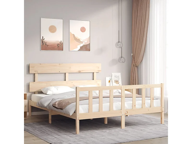Bedframe zonder matras van massief grenenhout
