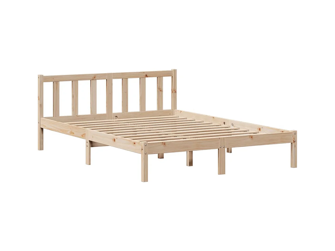 Bibliotheekbed zonder matras 120x190 cm massief grenenhout