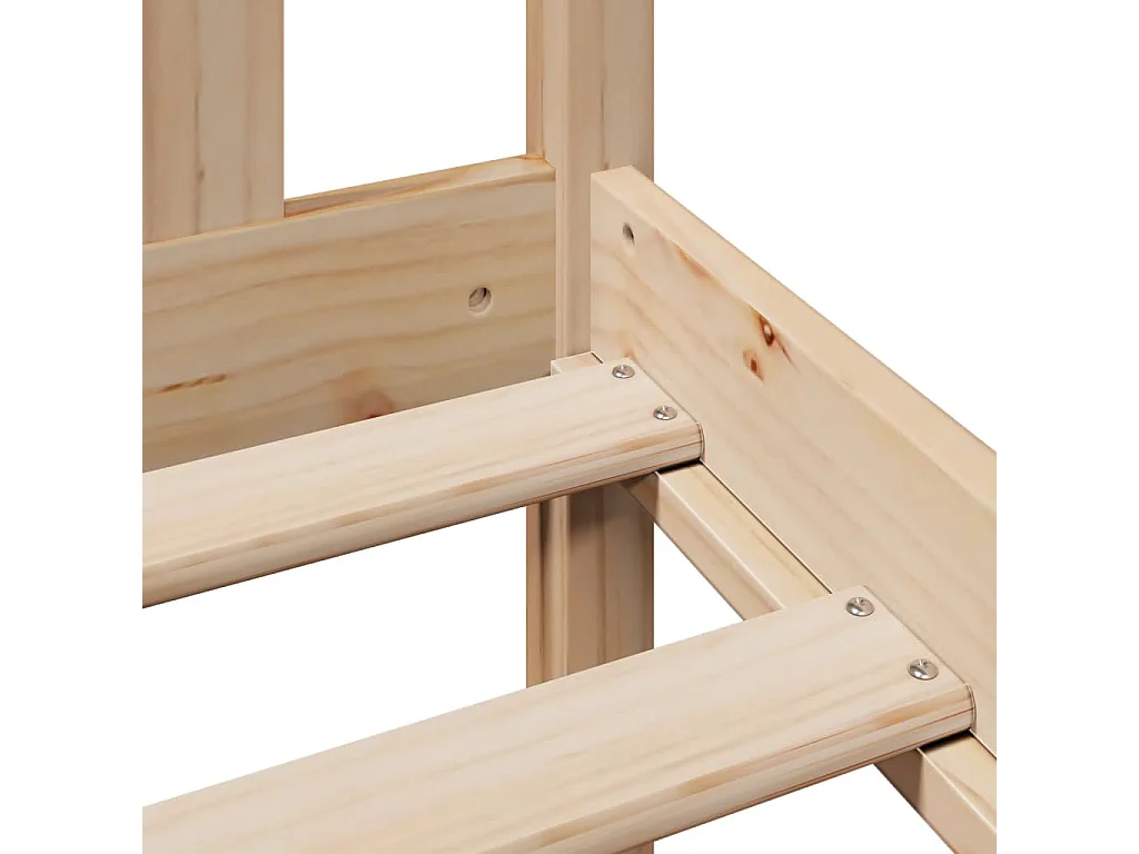 Lit bibliothèque sans matelas 120x190 cm bois de pin massif