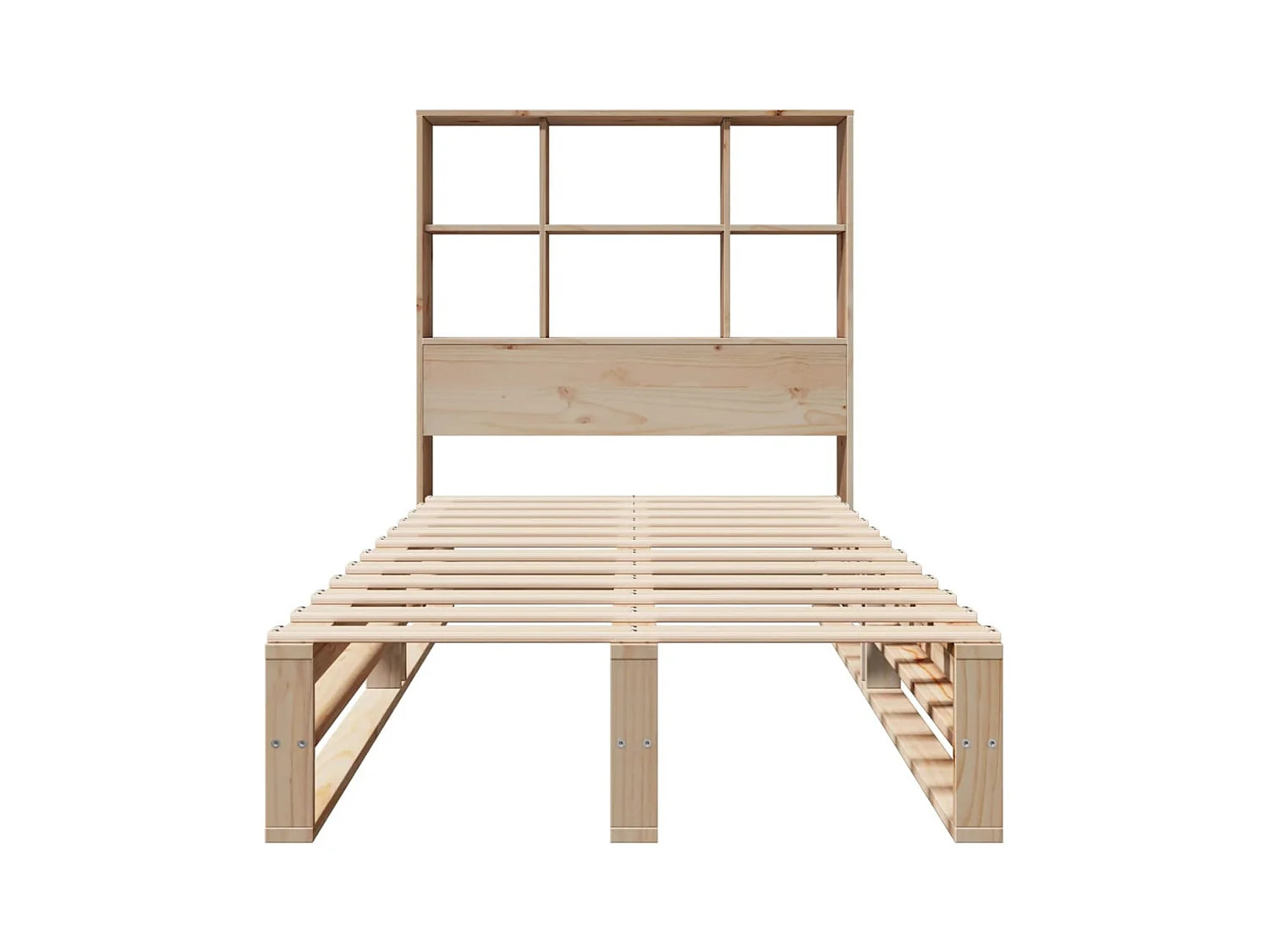 Bibliotheekbed zonder matras 90x200 cm massief hout