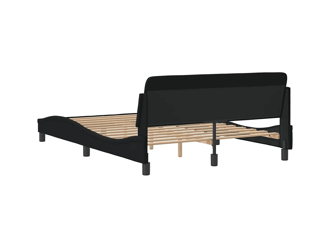 Bedframe zonder matras zwart 140x200 cm stof