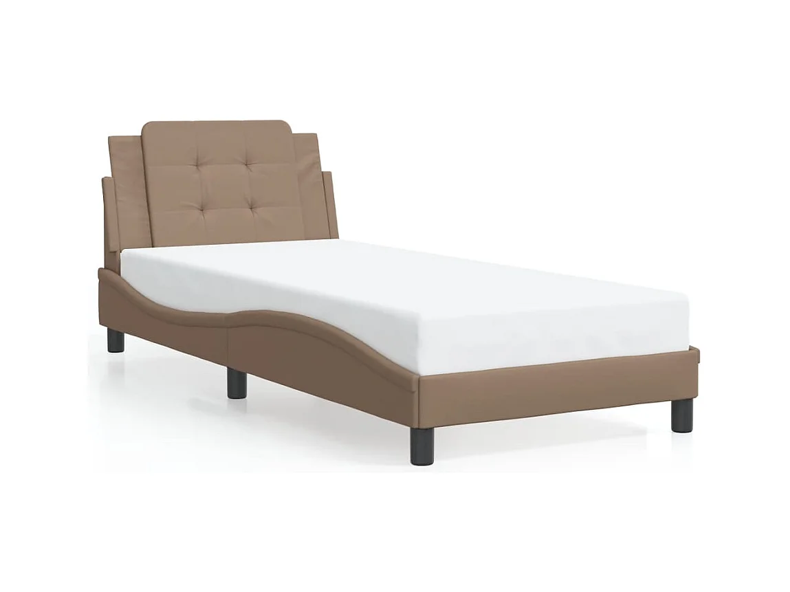 Struttura letto con LED senza materasso cappuccino 90x200 cm