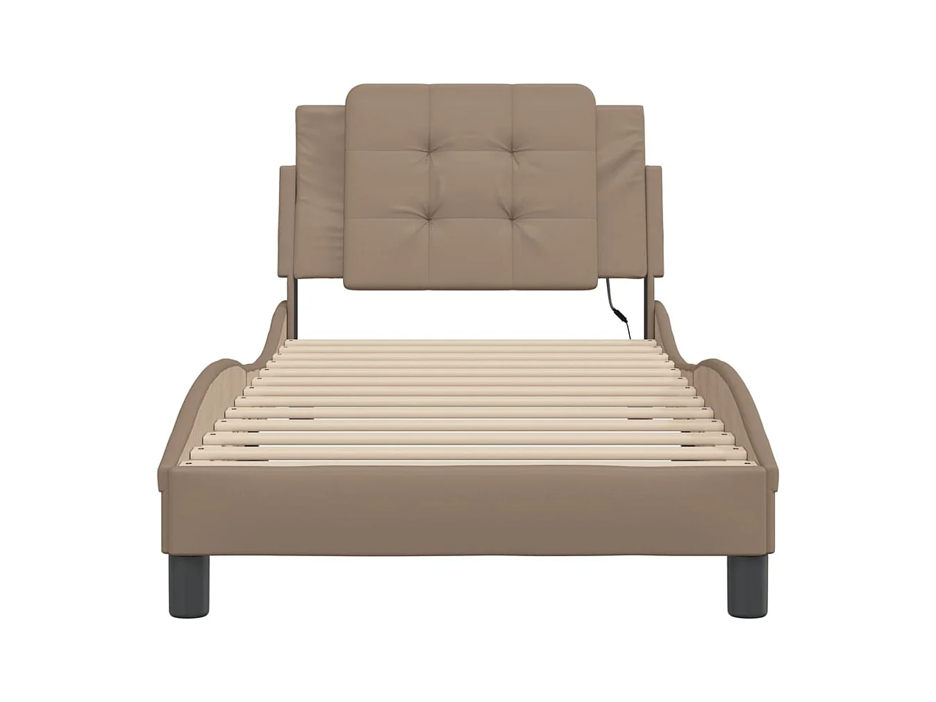 Struttura letto con LED senza materasso cappuccino 90x200 cm