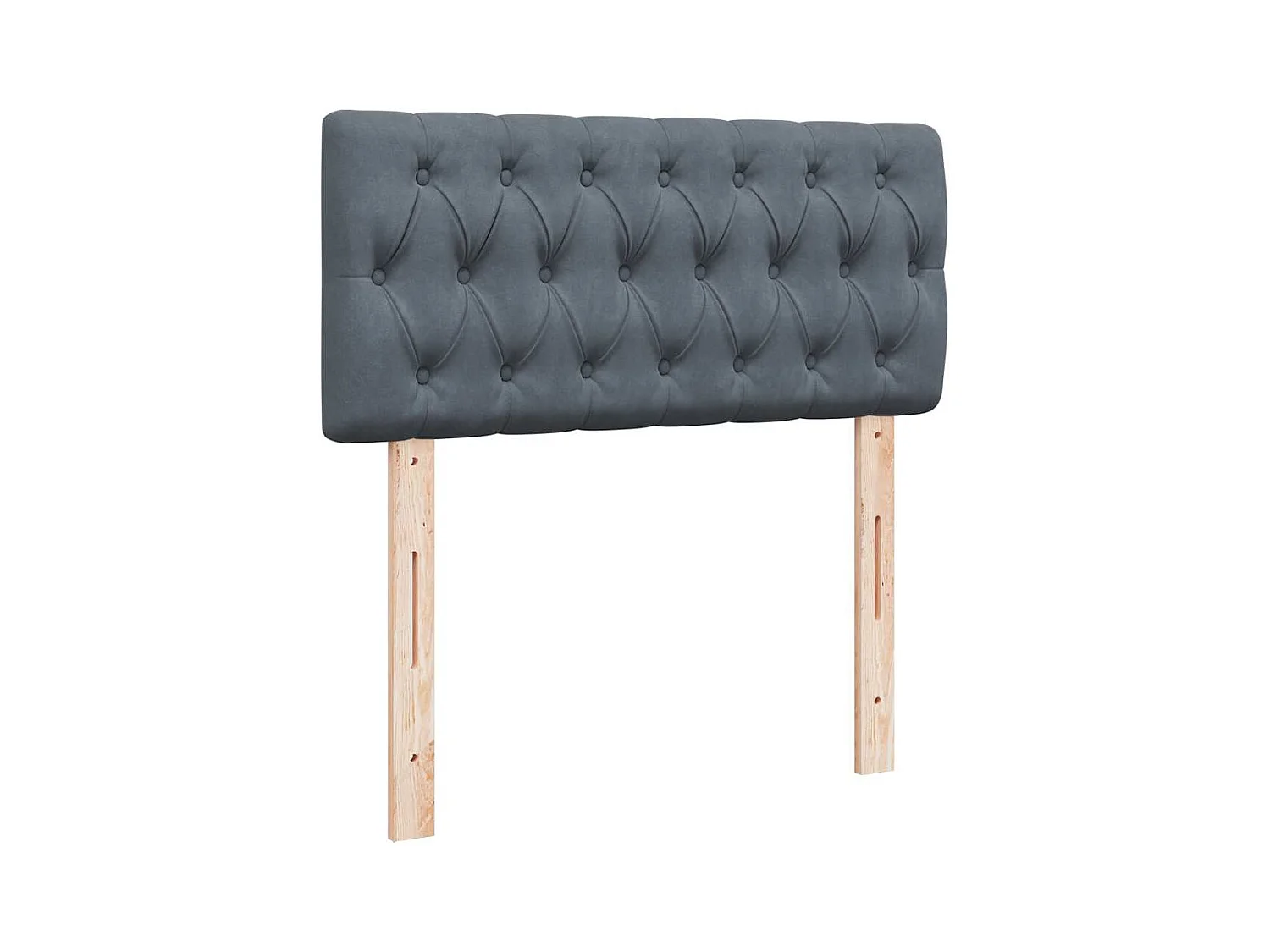 Rete a doghe e materasso Grigio scuro 90x200 cm Velvet