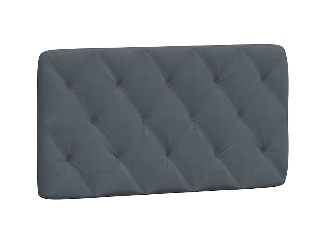 Lit avec matelas gris foncé 100x200 cm velours