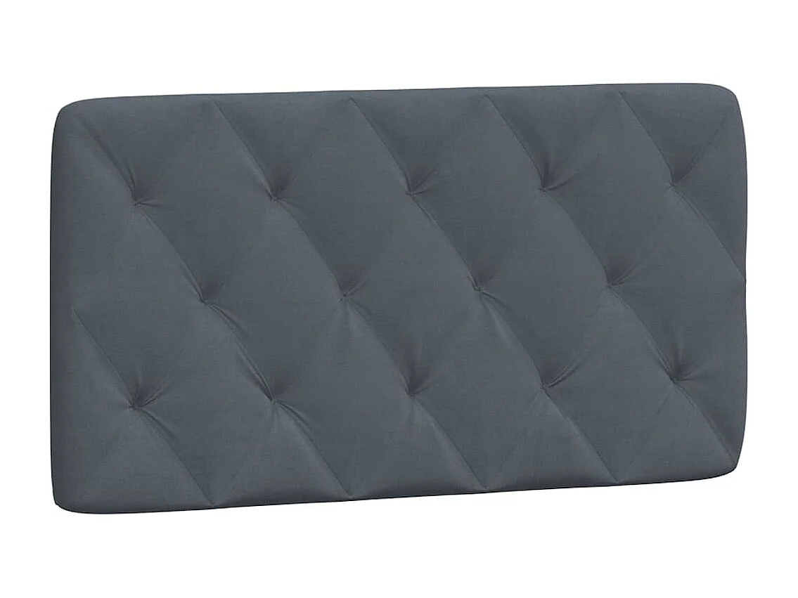 Lit avec matelas gris foncé 100x200 cm velours