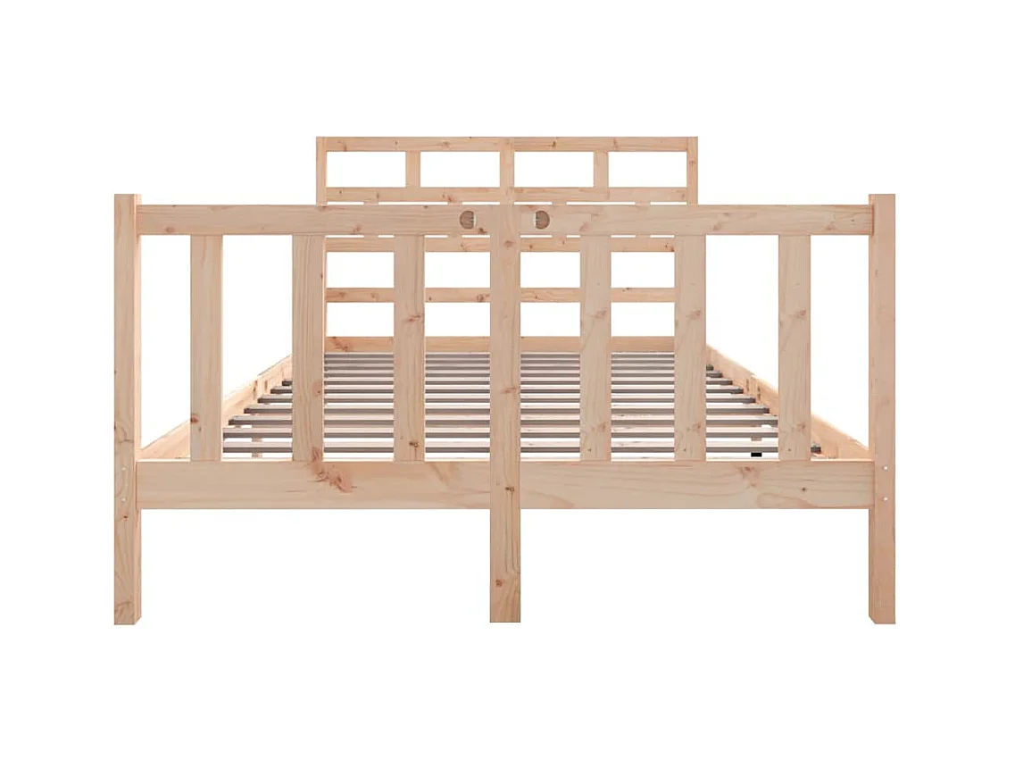 Struttura letto senza materasso in legno massello di pino