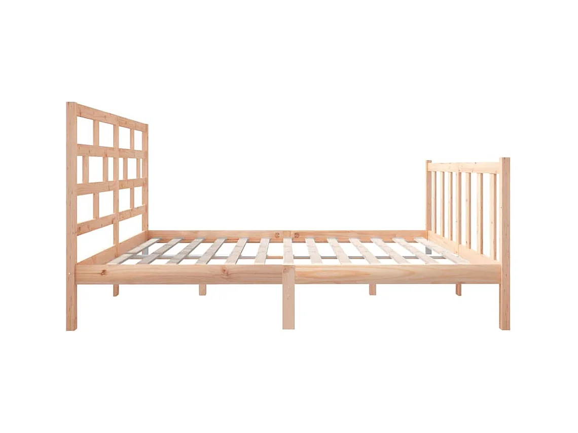 Struttura letto senza materasso in legno massello di pino