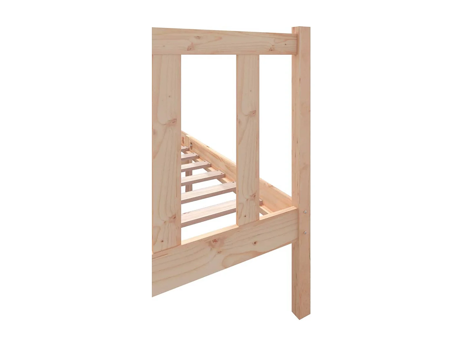 Estructura de cama sin colchón de madera maciza de pino