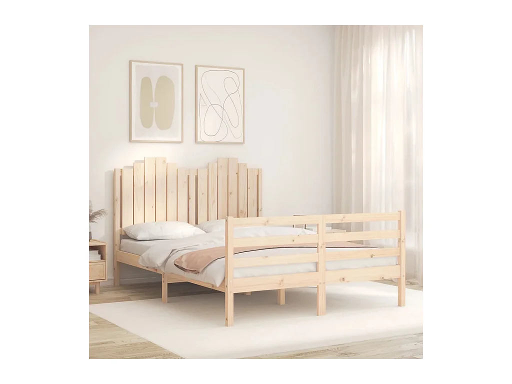 Struttura letto senza materasso 140x200 cm in legno massello