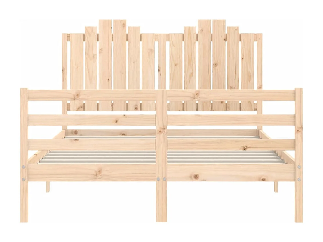 Cadre de lit sans matelas 140x200 cm bois massif