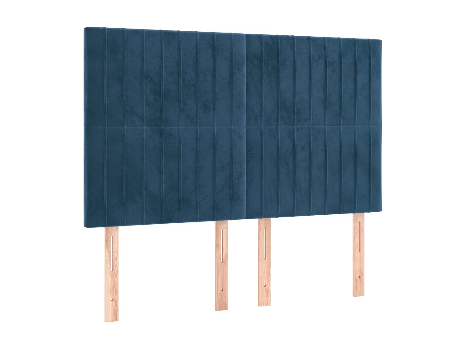 Cadre de lit sans matelas bleu foncé 140x190 cm velours