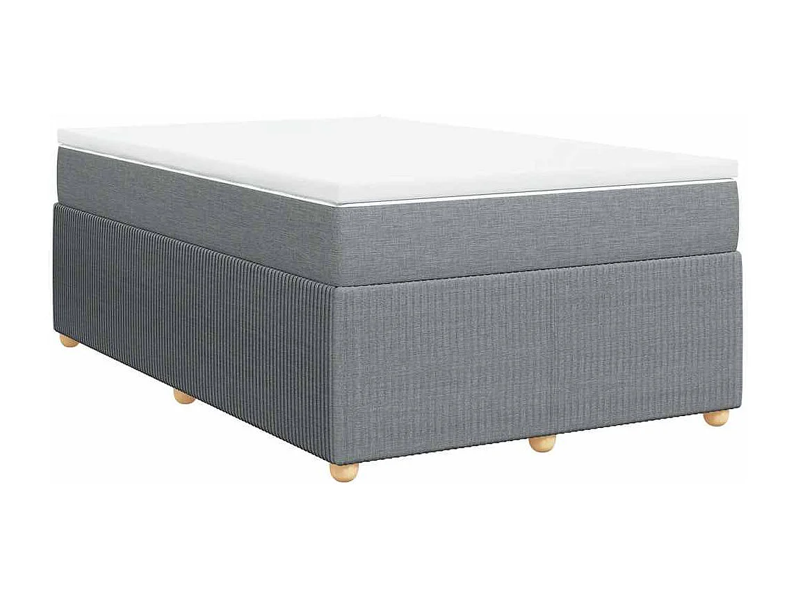 Sommier à lattes de lit avec matelas Gris clair 120x200cm Tissu