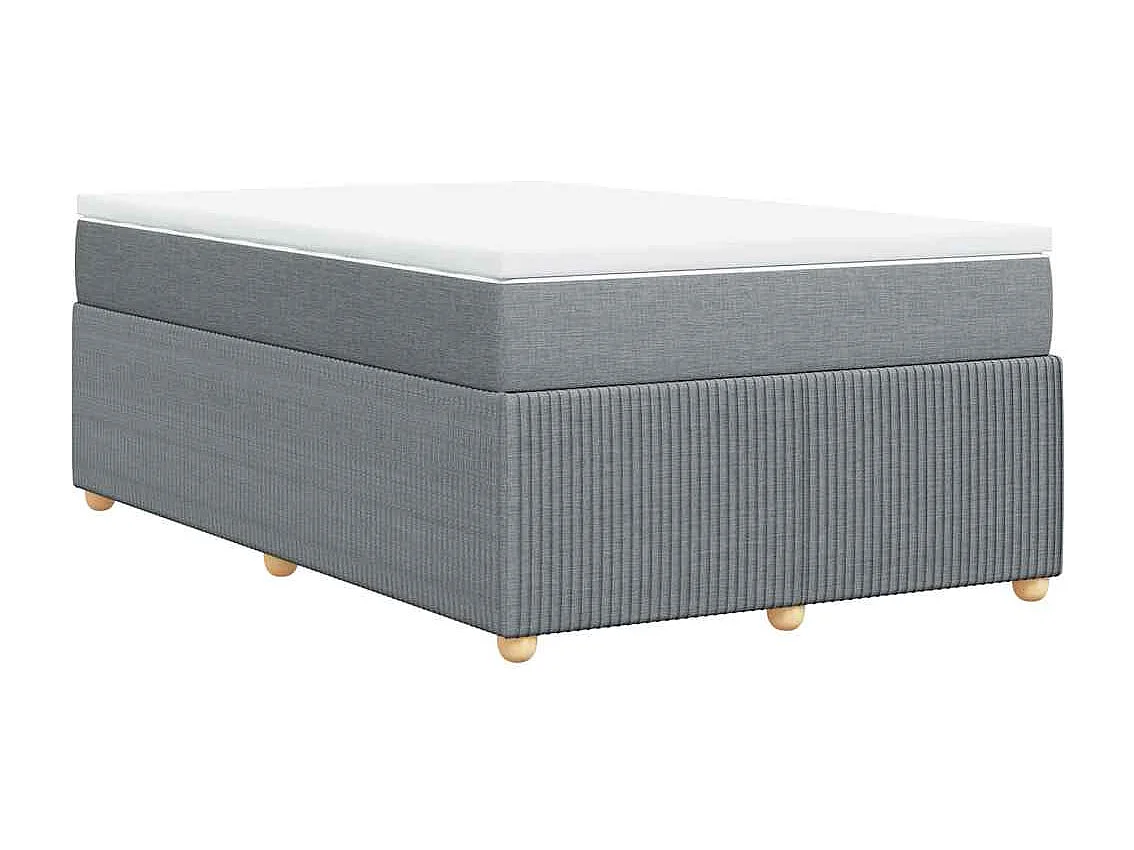 Sommier à lattes de lit avec matelas Gris clair 120x200cm Tissu