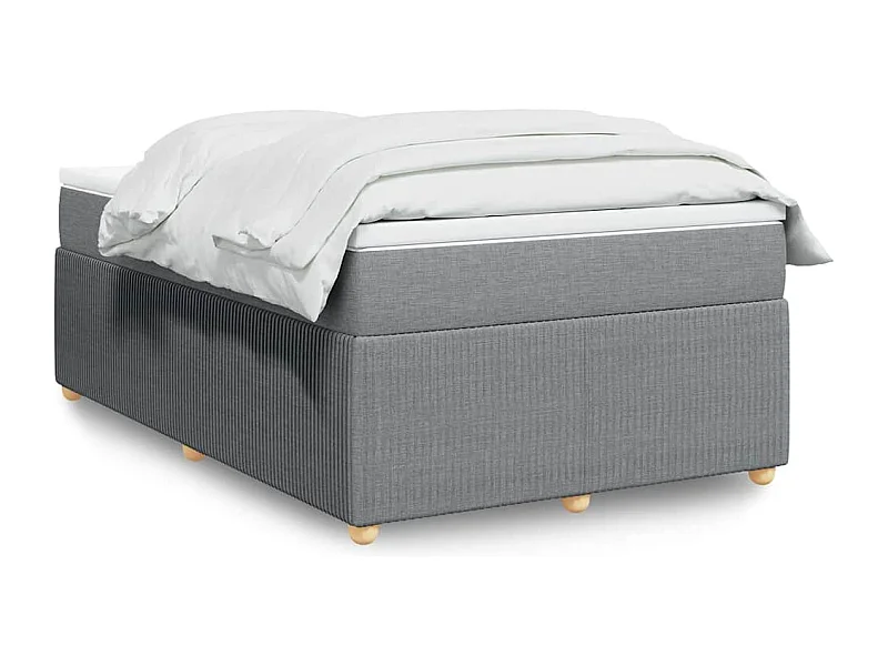 Sommier à lattes de lit avec matelas Gris clair 120x200cm Tissu