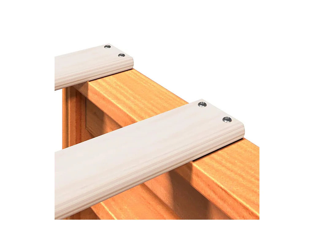 Boekenkastbed zonder matras, bruine was, 160x200 cm, massief grenen