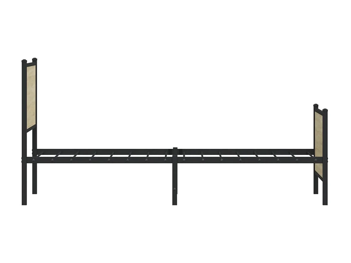 Struttura letto in metallo senza materasso rovere Sonoma 160x200 cm