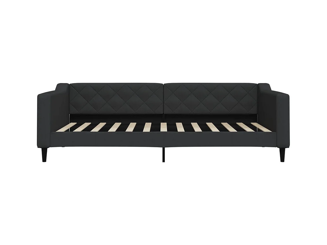 Daybed zonder matras zwart 100x200 cm stof