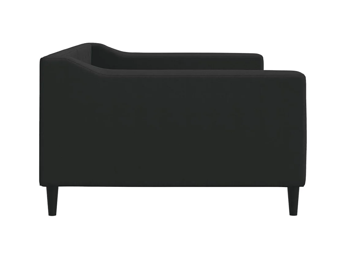 Daybed zonder matras zwart 100x200 cm stof