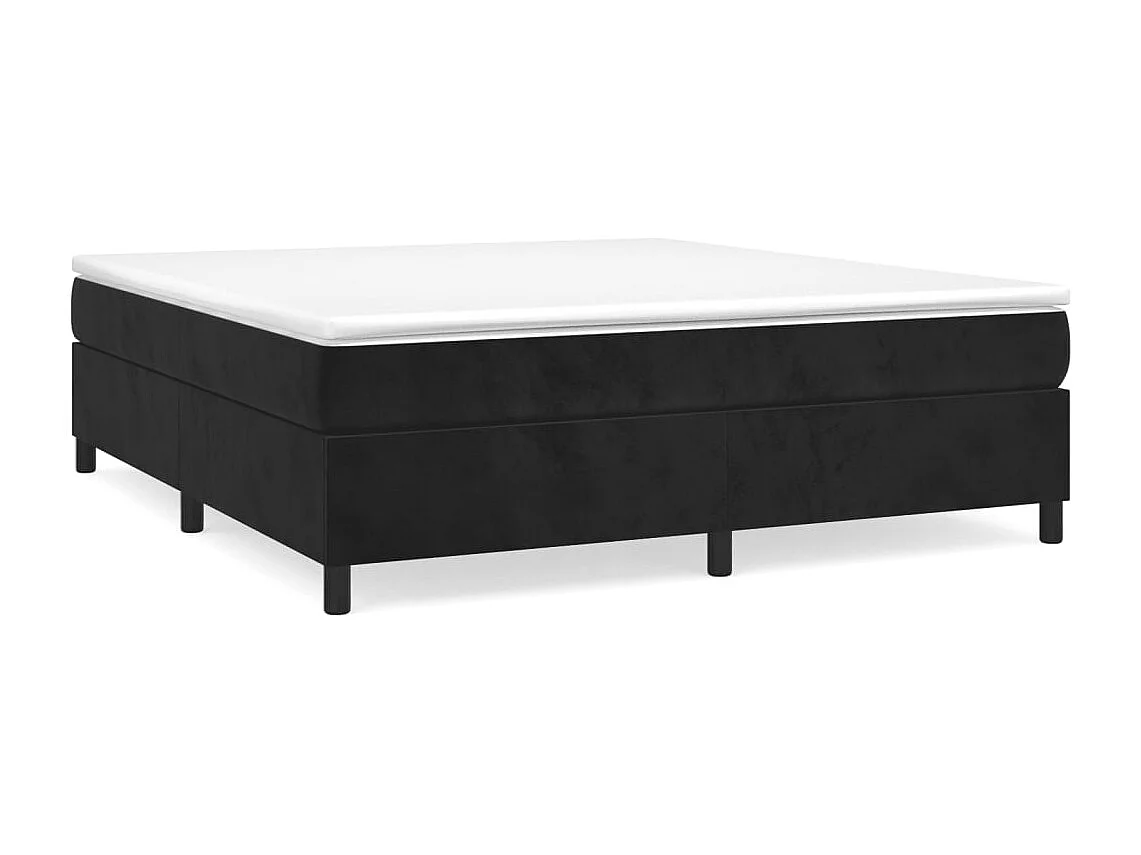 Cadre de lit sans matelas noir 180x200 cm velours