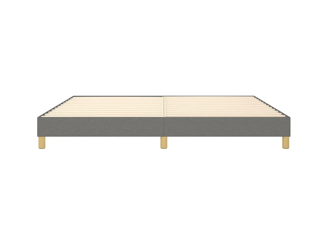 Struttura letto senza materasso tessuto grigio scuro 200x200 cm
