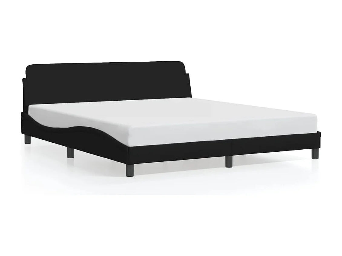 Bedframe zonder matras zwart 180x200 cm stof