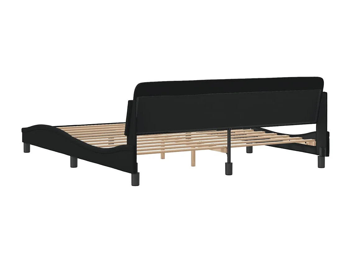 Bedframe zonder matras zwart 180x200 cm stof