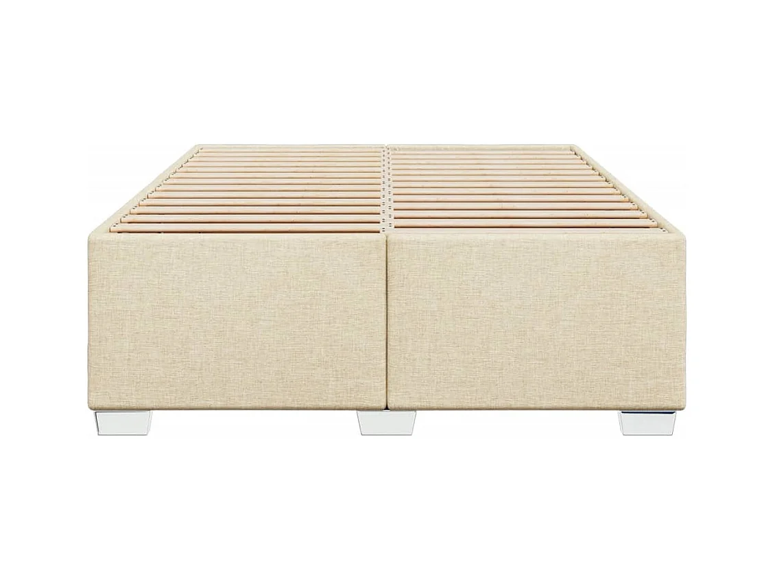 Bettgestell ohne Matratze creme 140x190 cm Stoff