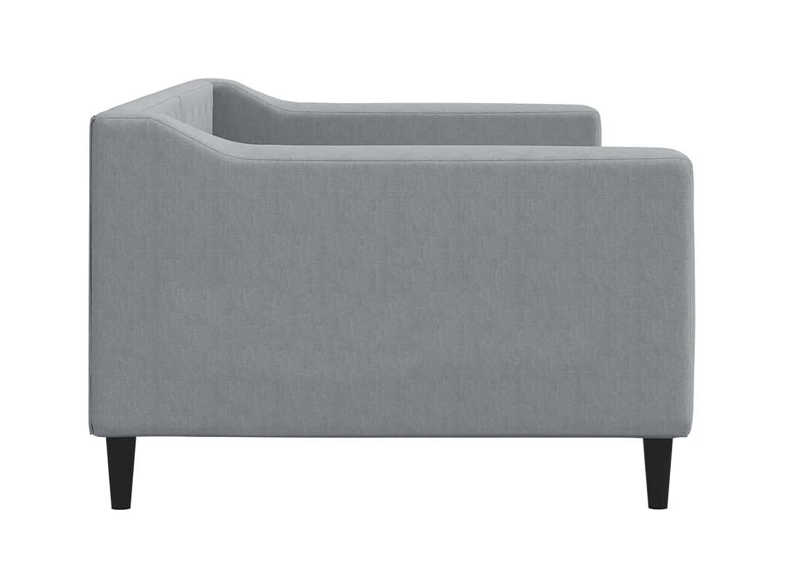 Lit de repos sans matelas gris clair 90x200 cm tissu